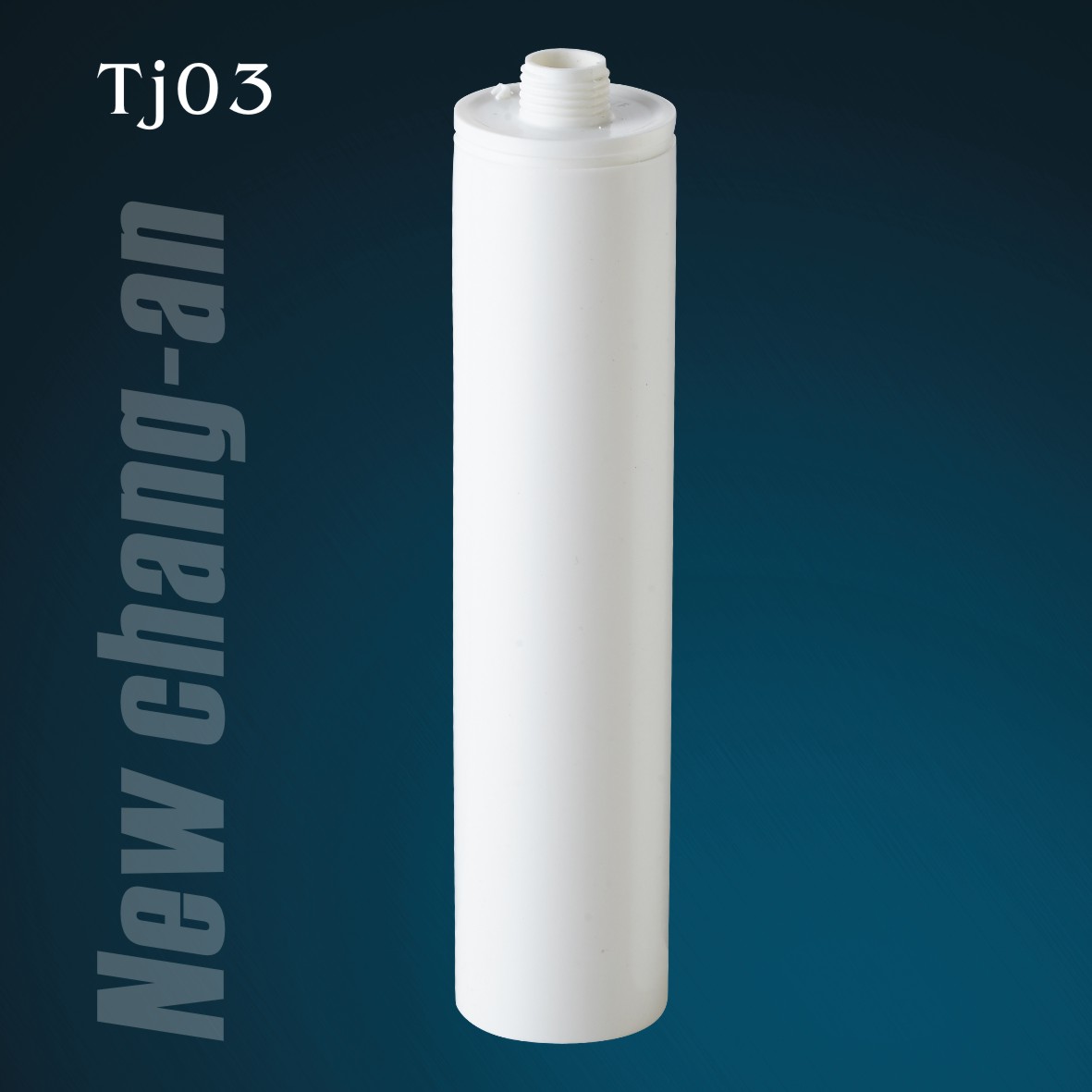 Cartucho de plástico branco de 330 ml para selante de silicone